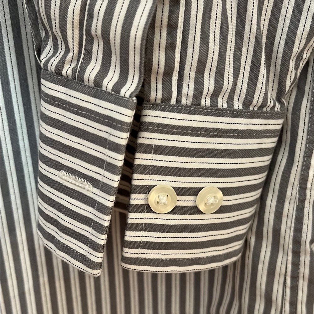 MICHAEL Michael Kors Striped Dress Shirt Size 151/2 32/33 100%Cotton Regular Fit - Picture 4 of 10